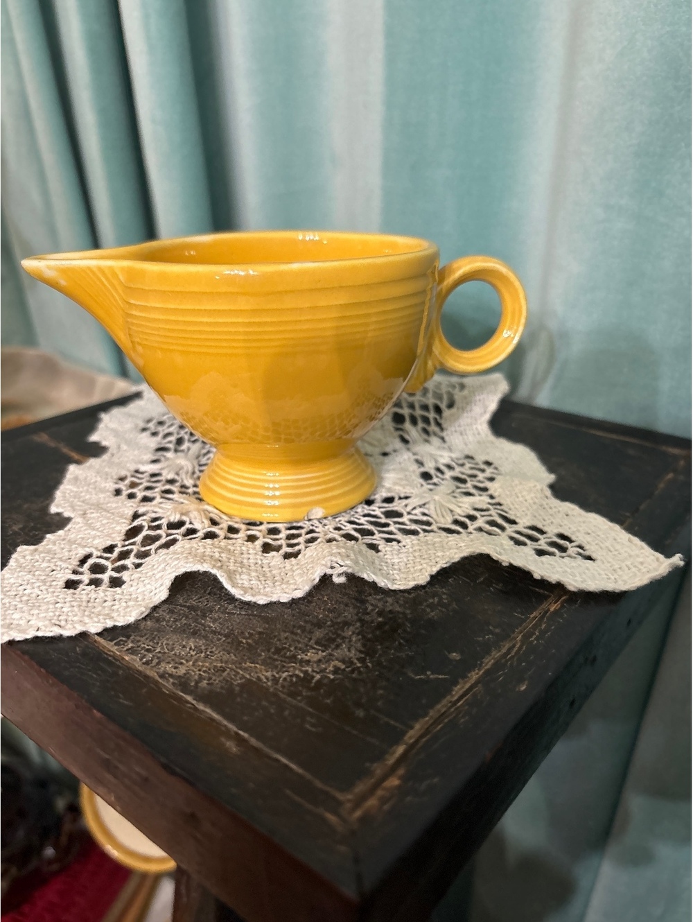 Fiesta Dark Yellow Creamer Anniversary Edition